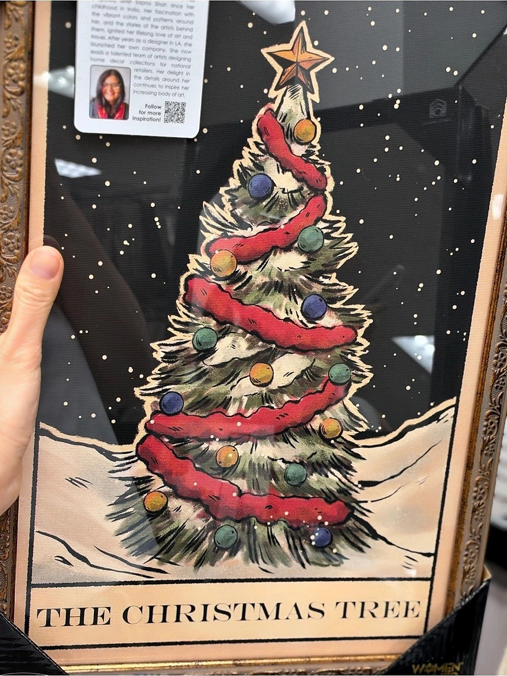 Framed Christmas Tree Holiday Decor